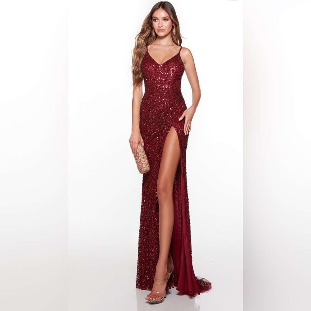 Alyce Paris Elegant Burgundy Dress